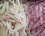 たけのこと豚バラ肉のきんぴら作り方1写真