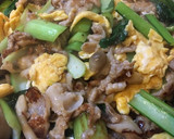 味付け簡単☆豚肉としめじの卵炒め作り方7写真