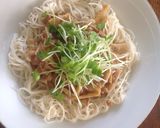 たけのこと豚肉の中華あんかけソバ☆鶏蛋麺作り方6写真
