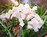 美味!水菜とサーモンと豆腐のサラダ♥️作り方3写真