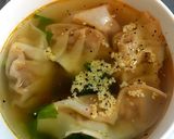 余り物ミートソース餃子と野菜くずスープ作り方8写真