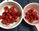 材料二つの苺ジャム作り方1写真