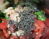 トマトと小松菜のデリ風塩昆布あえ作り方2写真