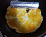 ホイルの芯で卵焼き作り方4写真