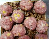 レンジで簡単♪甘酢ゴマだれのミートボール作り方2写真