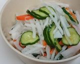 三色野菜の辛子醤油サラダ作り方2写真