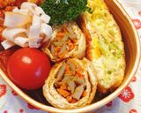 簡単節約リメイクおかずきんぴらの揚げ巻き作り方3写真