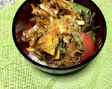 たけのこと残り野菜のかき揚げ丼作り方10写真
