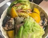 レンジで簡単♡キャベツと鯖缶のレモン蒸し作り方2写真