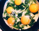 ほうれん草の目玉焼き作り方2写真