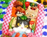 『ハチワレ猫ちゃん』弁当♡キャラ弁作り方22写真