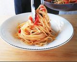 フレッシュトマトのプッタネスカ、スパ作り方3写真