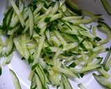 キムチわかめキュウリの胡麻油和え作り方1写真