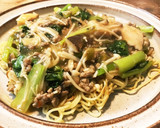小松菜とえのきのあんかけ焼そば作り方9写真