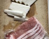 長いもと豚肉の炒め物作り方1写真