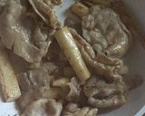 長いもと豚肉の炒め物作り方4写真