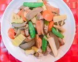 ★タケノコと鶏肉の彩りお野菜の煮物★作り方9写真