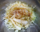 簡単！筍とキャベツの胡麻おかか和え作り方1写真