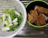 ☆厚揚げと長ネギの照り焼き炒め☆作り方1写真