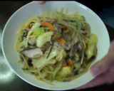 いちいち茹でない　豚骨チャンポン風パスタ作り方13写真