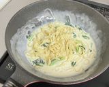 スモークサーモンほうれん草クリームパスタ作り方6写真