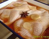 コラーゲンたっぷり♪鶏の老酒蒸し（蒸し鶏作り方1写真