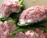 お弁当にも♡めっちゃ簡単ぴーまん肉詰め作り方2写真