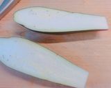 揚げ茄子のたけのこ肉味噌のせ作り方2写真