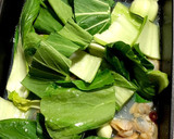 青梗菜とアサリの酒蒸し作り方4写真