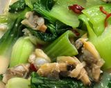 青梗菜とアサリの酒蒸し作り方7写真