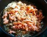 ストウブで鮭と舞茸とごぼうの炊き込みご飯作り方4写真