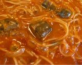 サバ缶でワンパン簡単！サバのトマトパスタ作り方3写真