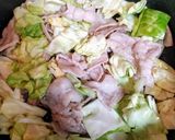 簡単ランチ！春キャベツ豚バラのつけうどん作り方5写真