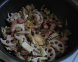 蓮根とキノコとベーコンの美味簡単パスタ作り方8写真