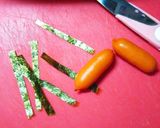 お弁当に☆海苔でしましまウインナー作り方1写真