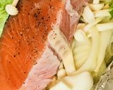 バター＆チーズ☆鮭と茸のホイルつつみ焼き作り方2写真