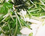 水菜と長芋のサラダ作り方3写真