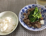 さっぱり！豚こまときのこのバタポン炒め作り方4写真