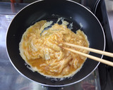 竹の子と豆苗と豚肉の玉子炒め作り方3写真