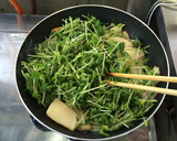 竹の子と豆苗と豚肉の玉子炒め作り方4写真