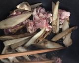 豚肉＊舞茸＊ゴボウ きんぴら味作り方5写真