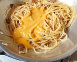 本格✨️豚バラと味噌でカルボナーラ作り方6写真