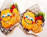 スポンジボブ♪オムライス♪キャラ弁♪♪作り方4写真