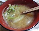 山ウドの茎の味噌汁（＾＾）作り方6写真