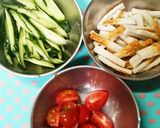 ★給食メニュー★ゴマねーず和え作り方2写真