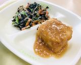 揚げ出し豆腐のあんかけ【胎内市学校給食】作り方5写真