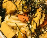 鶏肉と緑黄色野菜のあまから煮詰めうどん作り方4写真
