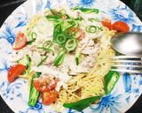 鯖缶で簡単冷製和風パスタ作り方5写真