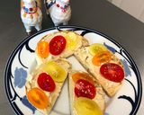 フムス&トマトEnglishMuffin作り方5写真