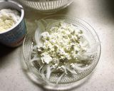 新玉ねぎのカッテージチーズサラダ鰹節乗せ作り方4写真